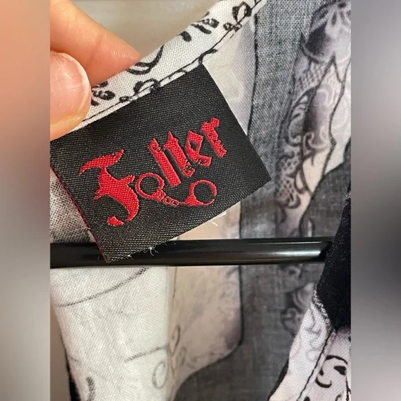 Folter Y2K Goth Cat Print Dress | Alt Girl • Witchy Core • Plus Size 3X - Picture 5 of 6